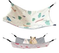 MUYAPAY 2 PCS Guinea Pig Hammock Not Easily Broken Pink And White Rat Hammock Soft And Breathable Strong Load Bearing Capacity Rat Hammocks for Cage For Guinea Pig Ferret Squirrel Hamster Play