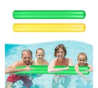 MUYAPAY 2 Pieces Inflatable Pool Float Tube, 105 cm Pool Noodles, Pool Noodles, Swimming Pool Float Tube for Adults Children Swimming Aquagym Sea Pool, Yellow Green
