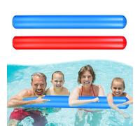 MUYAPAY 2 Pieces Inflatable Pool Float Tube, 105 cm Pool Noodles, Swimming Pool Noodle, Swimming Pool Float Tube for Adults Children Swimming Aquagym Sea Swimming Pool (Red, Blue)
