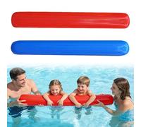 MUYAPAY 2 Pieces Inflatable Pool Noodle Flexible And Durable Noodle Swimming Float Noodles Colorful Swimming Inflatables Child Support Pool Floats for Lake Swimmings Pools Beach Party Decor(Red Blue)