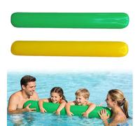 MUYAPAY 2 Pieces Inflatable Pool Noodle Flexible And Durable Noodle Swimming Float Noodles Colorful Swimming Inflatables Child Support Pool Floats for Swimmings Pools Beach Party Decor(Yellow, Green）