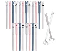 MUYAPAY 20 PCS Pens That Rub Out Erasable Pens Black Animal Gel Lnk Rub