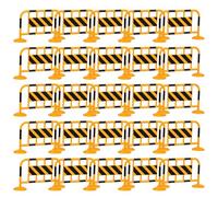 MUYAPAY 25 PCS Traffic Cones Realistic Depiction of Details Mini Cones Recreating Authentic Traffics Scenes Traffic Cone for Micro Landscape Sand Table Street Signs Engineering(Guardrail)