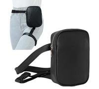 MUYAPAY Motorcycle Leg Bag Waterproof and Abrasion-Resistant Motorcycle Leg Bag Men's Flexible Adjustable Leg Bag Comfortable Leg Bag Suitable for Motorcycling Hiking Camping, black, 12,5 × 4,5 × 18,5