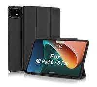 MuyDoux Case for Xiaomi Mi Pad 6/6 Pro 11 Inch 2023, Premium PU Cover with Soft Flexible Back, Auto Sleep/Wake, Ultra Thin Lightweight Protective Case for Xiaomi Mi Pad 6 / Mi Pad 6 Pro, Black