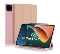 MuyDoux Case for Xiaomi Mi Pad 6/6 Pro 11 Inch 2023, Premium PU Cover with Soft Flexible Back, Auto Sleep/Wake, Ultra Thin Lightweight Protective Case for Xiaomi Mi Pad 6/ Mi Pad 6 Pro, Rose Gold