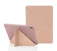 MuyDoux Origami Case for iPad 10.2 inch, fits iPad 9th Generation 2021 & iPad 8th Generation 2020 & iPad 7th Generation 2019, 5-in-1 Multiple Viewing Angles, Auto Wake Sleep Soft Back Cover, Rose Gold
