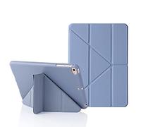 MuyDoux Origami Case for iPad mini 5 4 3 2, iPad Mini Case 7.9 Inch, 5-in-1 Multiple Viewing Angles, Smooth Front Cover & Shockproof Soft Flexible Back, Auto Sleep/Wake, Blue Grey