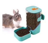 MUYG Automatic Rabbit Feeders for Cages,35 oz Hanging Rabbits Food Dispenser Guinea Pig Auto Gravity Feeder for Bunny Chinchilla Ferret Squirrel Hedgehog(Green)