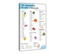 MUYGGAFF Baby's First 100 Foods List 3 Canvas Poster Bedroom Decor Landscape Office Room Decor Gift 12x18inch(30x45cm)