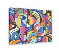 MUYGGAFF Colorful Abstract Geometric Portrait Art 2 Canvas Poster Wall Art Decor Print Picture Paintings for Living Room Bedroom Decoration 16x24inch(40x60cm)