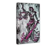 MUYGGAFF Law Firm Lady Justice Art Poster Canvas Poster Bedroom Decor Landscape Office Room Decor Gift 20x30inch(50x75cm)