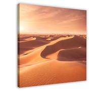 MUYGGAFF Minimalist Desert Sunset Landscape Travel Poster Canvas Poster Wall Art Decor Print Picture Paintings for Living Room Bedroom Decoration 20x20inch(50x50cm)