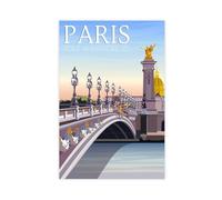 MUYGGAFF Poster of The Pont Alexandre III in Paris Canvas Poster Bedroom Decor Landscape Office Room Decor Gift 08x12inch(20x30cm)
