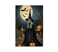 MUYGGAFF Pumpkin Witch Hunt Art 3 Canvas Poster Wall Art Decor Print Picture Paintings for Living Room Bedroom Decoration 12x18inch(30x45cm)