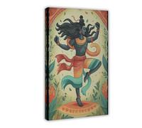 MUYGGAFF Shiva, The Destroyer, The Ascetic - Folk Art of The Hindu Pantheon Canvas Poster Bedroom Decor Landscape Office Room Decor Gift 24x36inch(60x90cm)