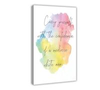MUYGGAFF Showing The Confidence of A Mediocre White Person - Feminism Canvas Poster Bedroom Decor Landscape Office Room Decor Gift 08x12inch(20x30cm)