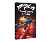 MUYGGAFF The Curious Tale of Ladybug And Cat Noir (2015) Movie Poster(2) Canvas Poster Bedroom Decor Landscape Office Room Decor Gift 24x36inch(60x90cm)