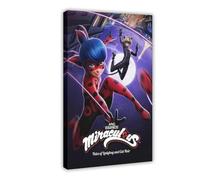 MUYGGAFF The Curious Tale of Ladybug And Cat Noir (2015) Movie Poster Canvas Poster Bedroom Decor Landscape Office Room Decor Gift 16x24inch(40x60cm)