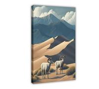 MUYGGAFF Vintage Travel Poster for Great Sand Dunes National Park Canvas Poster Bedroom Decor Landscape Office Room Decor Gift 16x24inch(40x60cm)