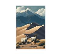MUYGGAFF Vintage Travel Poster for Great Sand Dunes National Park Canvas Poster Wall Art Decor Print Picture Paintings for Living Room Bedroom Decoration 16x24inch(40x60cm)