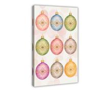 MUYGGAFF Winter Festival Evil Eye Ornament Print Canvas Poster Wall Art Decor Print Picture Paintings for Living Room Bedroom Decoration 12x18inch(30x45cm)