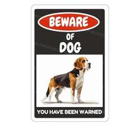 MUYIASER Beware Of Dog Sign Beagle You Have Been Warned Aluminum Metal Tin Signs Door Sign Warning Sign For Fence Gate Yard Home Wall Decor 8x12 Inch