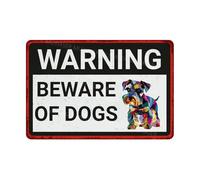 MUYIASER Beware Of Dogs Sign Schnauzer Beware Of Dog Sign Aluminum Metal Tin Signs Door Sign Warning Sign For Fence Gate Yard Home Wall Decor 8x12 Inch