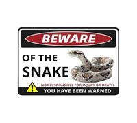 MUYIASER Beware Of The Snake Sign You Have Been Warned Aluminum Metal Tin Signs Door Sign Warning Sign For Zoo Fence Gate Yard Home Wall Decor 8x12 Inch