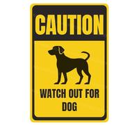 MUYIASER Caution Watch Out For Dog Sign You Have Been Warned Aluminum Metal Tin Signs Door Sign Warning Sign For Zoo Fence Gate Yard Home Wall Decor 8x12 Inch