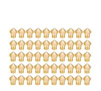 muyihui 1-50PCS 3D Printers Parts MK10 Nozzle 0.2/0.3/0.4/0.5/0.6/ .8mm Copper M7 Threaded Part For Extrusion 1.75mm Filament Brass(Gold 50PCS,0.4mm)