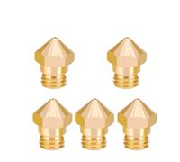 muyihui 1-50PCS 3D Printers Parts MK10 Nozzle 0.2/0.3/0.4/0.5/0.6/ .8mm Copper M7 Threaded Part For Extrusion 1.75mm Filament Brass(Gold 5PCS,0.4mm)