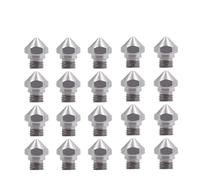 muyihui 1-50PCS 3D Printers Parts MK10 Nozzle 0.2/0.3/0.4/0.5/0.6/ .8mm Copper M7 Threaded Part For Extrusion 1.75mm Filament Brass(Silver 20PCS,0.8mm)