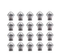 muyihui 1-50PCS 3D Printers Parts MK10 Nozzle 0.2/0.3/0.4/0.5/0.6/ .8mm Copper M7 Threaded Part For Extrusion 1.75mm Filament Brass(Silver 20PCS,0.2mm)