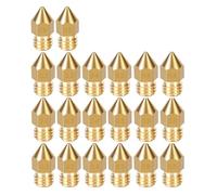 muyihui 10/20 Pcs MK8 Brass Nozzle 0.2MM .3MM .4MM .5MM .6MM Extruder Head Nozzles For 1.75MM CR10 CR10S Ender-3 3D Printer Parts(10 Pcs,0.4mm)