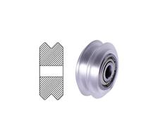 muyihui 12 PCS POM Pulley V-slot Linear Rail Ball Bearing 3D Printer Parts CNC Clear Polycarbonate V Wheel Plastic(Transparent V)