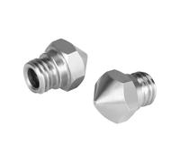 muyihui 3D Printer Hotend Nozzle MK10 M7 Thread 0.2/0.3/0.4/0.5/0.6/0.8/1.0mm For 1.75mm Filament Parts Upgrade Kit(5Pcs stainless steel,0.4mm)