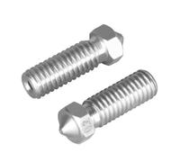 muyihui 3D Printer Hotend Volcano Nozzle M6Thread 0.2/0.3/0.4/0.5/0.6/0.8/1.0/1.2mm For 1.75/3mm Filament Upgrade Kit(10Pcs stainless stee,1.2mm)