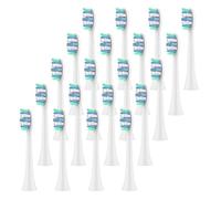 muyihui 4 8 12 20 Pcs Compatible with Toothbrush Replacement Brush Heads, Toothbrushes Head Refill for 1100 2100 C1 C2(White-20 Pcs)