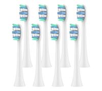 muyihui 4 8 12 20 Pcs Compatible with Toothbrush Replacement Brush Heads, Toothbrushes Head Refill for 1100 2100 C1 C2(White-8 Pcs)