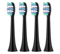 muyihui 4 8 12 20 Pcs Compatible with Toothbrush Replacement Brush Heads, Toothbrushes Head Refill for 1100 2100 C1 C2(Black-4 Pcs)