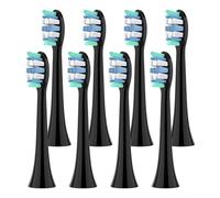 muyihui 4 8 12 20 Pcs Compatible with Toothbrush Replacement Brush Heads, Toothbrushes Head Refill for 1100 2100 C1 C2(Black-8 Pcs)