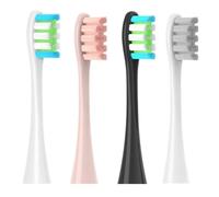 muyihui 4 Pcs/Set Replacement Heads for X/X PRO/ Z1/ F1/ One/Air 2 /SE Electric Toothbrush Soft Bristle Brush Head(4 Color)