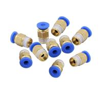 muyihui 5/10 Pcs 3D Printer Parts Pneumatic Connectors PC4-01 1.75mm PC6-01 3.0mm PTFE Tube Coupler J-head Fittings For V5 V6 Hotend(PC6 01 Blue,10 pcs)