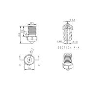 muyihui Red Lizard K1 Copper Heating Block and Nozzle Sock for 2.4 I3 MK3 V2 Extruder 3D Printer(Brass Nozzle 2pcs)