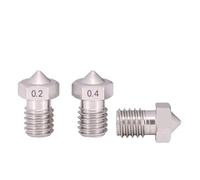muyihui V6 Nozzle Stainless Steel 0.2/0.25/0.3/0.4/0.5/0.6/0.8MM M6 Thread 1.75/3.00 MM For 3D Printer Hotend(0.4MM)