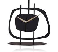 Muyika Desk Clock For Living Room, 8.9x9.5 Inch Size, Mantel Clock,Shelf Clocks, Bedside, Office, Home and Kitchen Decorative Desk Clock, Battery Operated