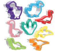 MUYIYAMEI 8pcs Dinosaur Cookie Cutter Set - Stainless steel Sandwich Cookie Food Cutter Molds, Kitchen Baking, Cookies, Sandwiches, Children's Dinosaur Themed Birthday Party.