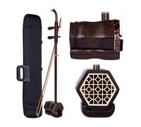 MUYIYANG African Guibourtia Erhu-2-string violin fiddle musical instrument with Book,DVD,Bow,Case&Accessories丨15Pcs Set