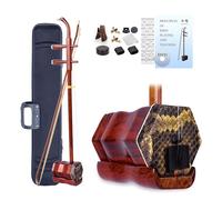 MUYIYANG Chinese Rosewood Erhu-2-string violin fiddle musical instrument with Book,DVD,Bow,Case&Accessories丨15Pcs Set